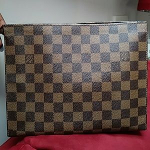 Louis Vuitton Rare Ebene Damier Clutch Cosmetic